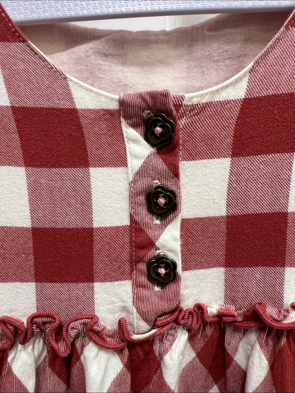Matilda Jane Just Imagine Kassidy Plaid Twill Gingham Ruffle Dress - Size 6